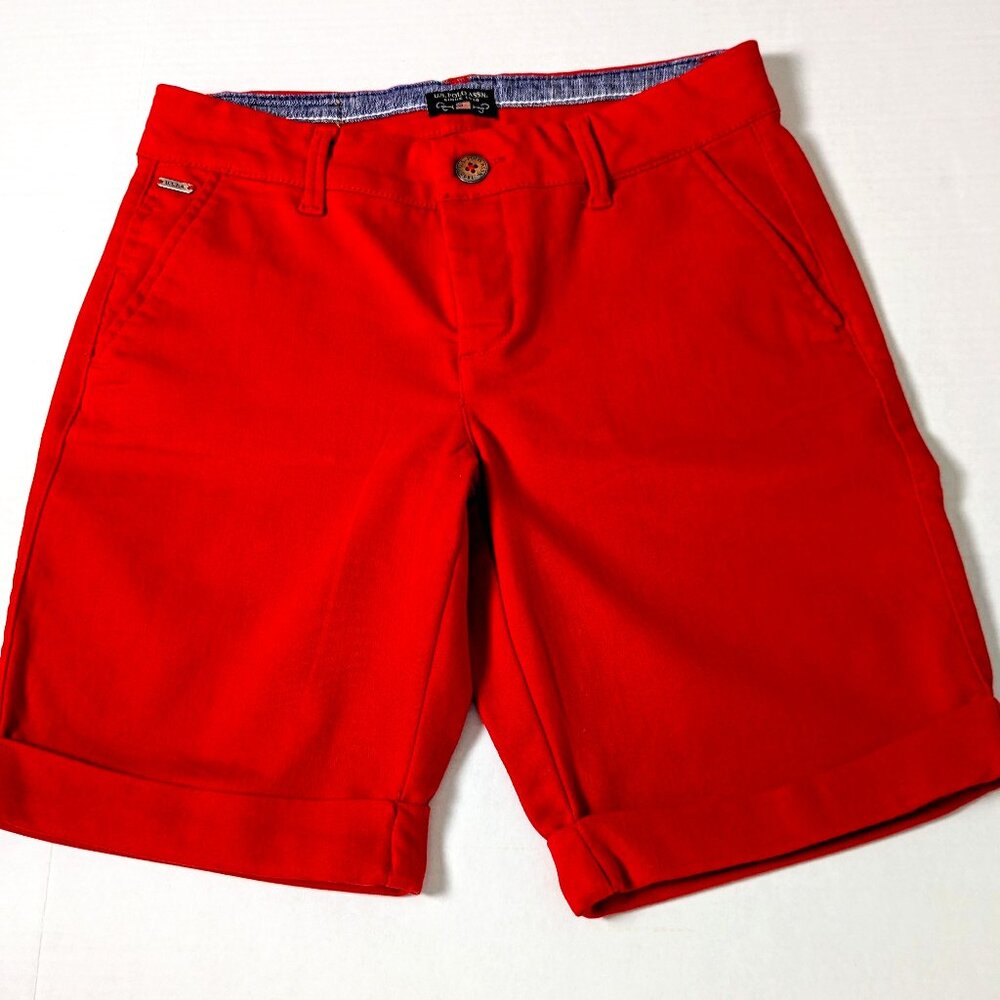U.S POLO ASSN Women's Cuffed Shorts  Size 4  Red  NWOT